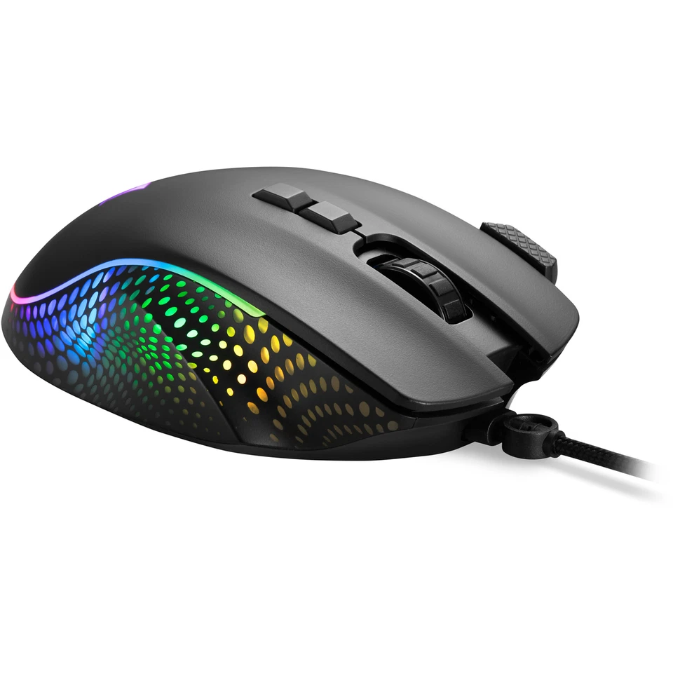 Sharkoon SHARK Force 3, Gaming-Maus, optisch, 12800dpi, USB, 8 Tasten, schwarz - Bild 4 von 4