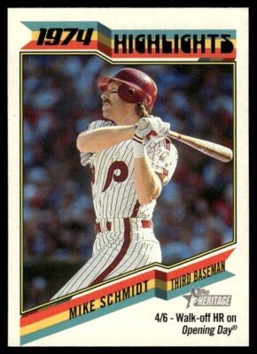 2024 Topps Heritage 1974 Highlights Mike Schmidt Phillies #74H-9