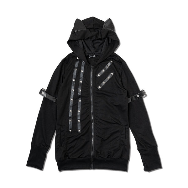 Goth Emo Harajuku-style black cat ear zip hoodie | eBay Goth Emo Harajuku-style black cat ear zip hoodie | eBay