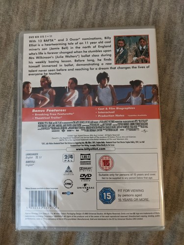 Billy Elliot (DVD, 2008) New And Sealed - Picture 2 of 2