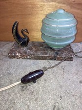 (n2) . Antica Lampada Di Comodino Lampada da Notte Art Deco