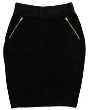 Juicy Couture Black Label Women's Skirt WTKB115125, Velour Stretch Pencil Skirt