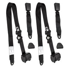 2 Set 3 Point Retractable Seat Belt Adjustable for Jeep Wrangler CJ YJ 1982-1995