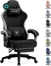 Gaming Chair Computer Office Chair with Pocket Spring Cushion Linkage Armrests 