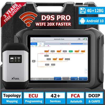 XTOOL D9SPRO Auto Diagnostic Scanner E.CU Programming AutoAuth DOIP 42+ Services