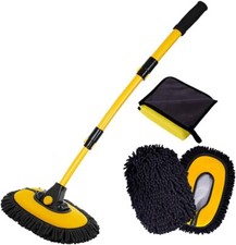 Car Wash Brush with Long Handle,Microfiber Towels Car Wash Kit Cleaning Supplies