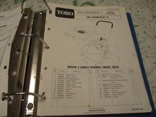 Toro snow master 20 38020 38030 snow thrower Parts Catalog Manual