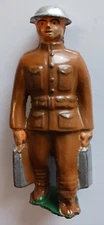 AMERICAN METAL Co.#AM18 SCARCE Dimestore Lead Toy Soldier AMMUNITION CARRIER 