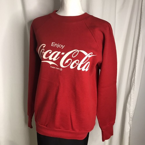 Felpa donna Coca Cola rossa girocollo grande USA vintage anni 90 - Foto 3 di 7