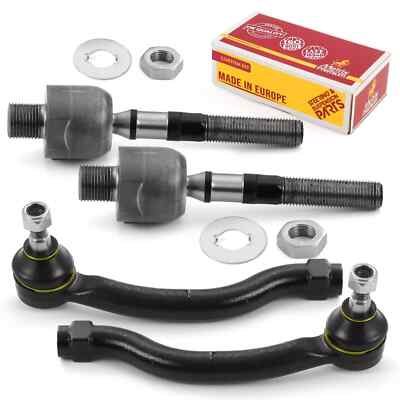 4 PCS Inner and Outer Tie Rod End Kit for 2004-2008 Acura TL EV80210 ES800218