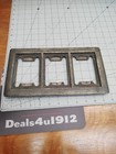 3 Gang Brass Carpet Floor Plate P 64 3G CP Steel City Very Good Pre Owned Cond