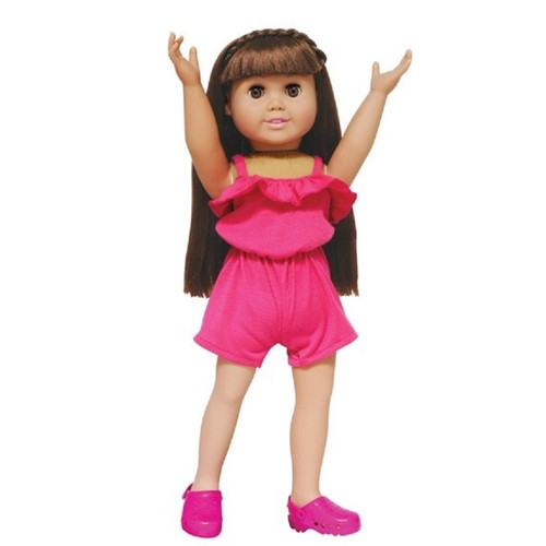 Vestiti per bambola 18" pagliaccetto fucsia Springfield adatto a bambole American Girl - Foto 1 di 4