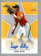 2020 Leaf Perfect Game National Showcase Auto Yellow #BADO2 Diego Ortiz 13/25
