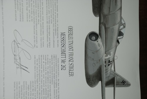 Franz Stigler Bf-109F, Me 262, Aviation Artist, Ernie Boyette - Picture 7 of 7