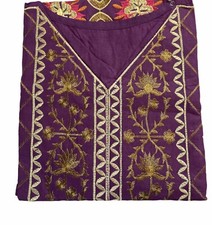 Pakistani Women Designer Wear Purple Kurti With Embroidery