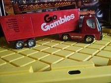 Vintage Nylint Toys Go Gambles Red Semi Truck w/ Trailer 26" Long - Made in USA