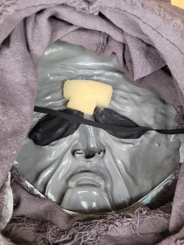 Zombie Goblin Full Head Mask & Half Head Undead Helmet Skeleton Mask Set Of 2 - Picture 22 of 23