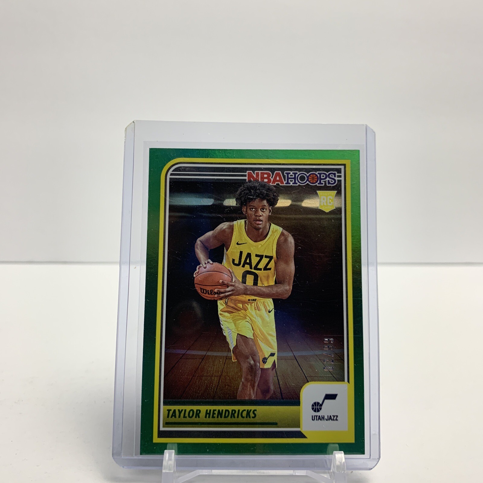 2023-24 NBA Hoops - GREEN Holo Foil #236 Taylor Hendricks RC 2/99 - Utah Jazz