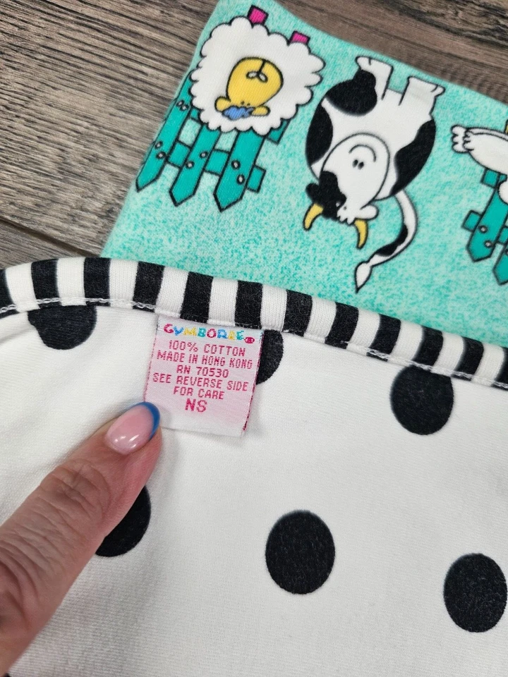 Винтажное новое винтажное одеяло для девочки Gymboree Sweet Blossom Farm корова - Изображение 3 из 4