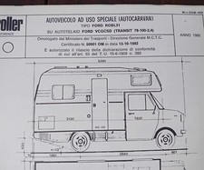 Roller Ford Transit Robl31 Autocaravan Camper Approval Sheet 1982 Diagram