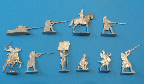 20 Soldats Français Plats D'étain - Guerre 1870 - Zinnfiguren Heinrichsen 30mm