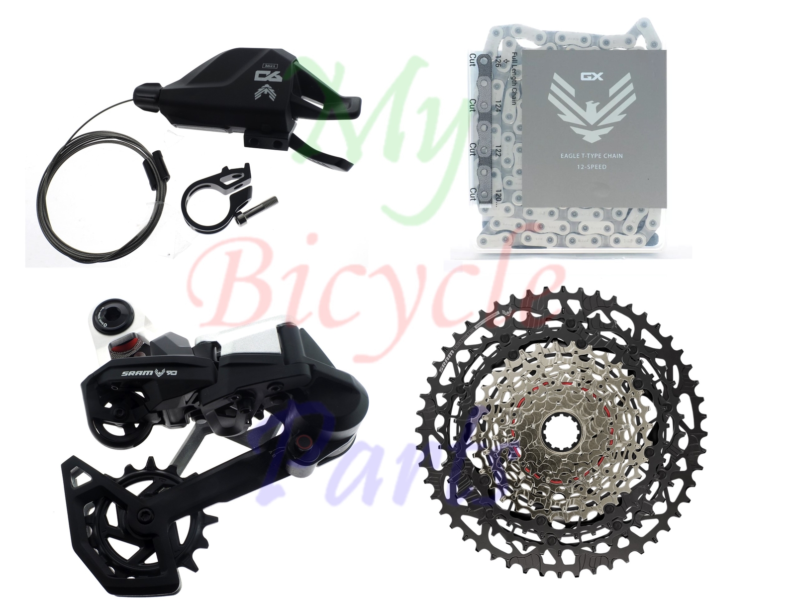 Sram Eagle 90 T-Type 1x12 Spd Groupset Kit 4pcs Shifter RD C