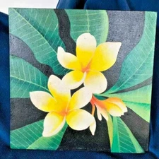 Original Temple Flower Oil Painting Hand Canvas Wall Art Hang Impressionism Calm