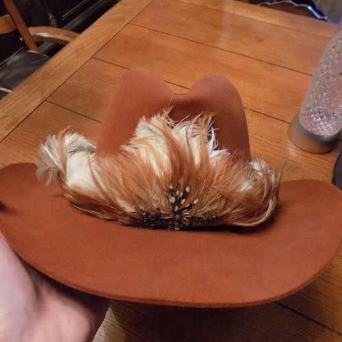 VTG Resistol Felt Self Conforming 7 1/4 RUST Color Western Hat Stagecoach - Picture 17 of 22