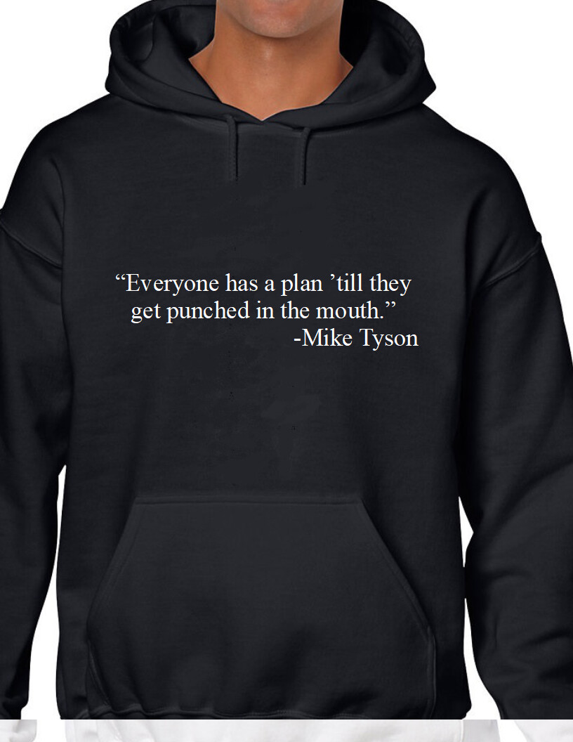 Everyone Has Plan Until Punched Hoodie Mike Tyson Boxing Mma Hooded Sweatshirt Ebay