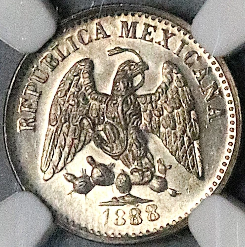 1888-Do NGC MS 64 Mexico 5 Centavos Durango Mint 91k Coin POP 3/1 (23053101C)