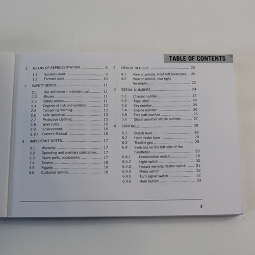 Genuine 2017-2019 KTM 1090 Adventure English Owners Manual - Picture 3 of 19