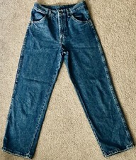 Vintage RUSTLER high waist straight leg medium wash denim mom jeans Straight Leg