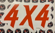 Red 4 x 4 Vinyl Sticker Off Road Sticker