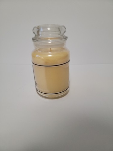 Yankee Candle Retired Black Band "MILK & COOKIES" Large 22 oz.~ WHITE LABEL~RARE - Picture 4 of 5