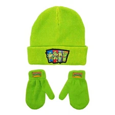 Teenage Mutant Ninja Turtles Toddler Boys or Girls Knit Beanie Hat and Gloves