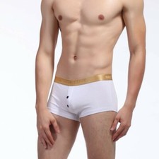 ZONBAILON Men's Underwear Cotton Soft Breathable Button Decorated Boxer