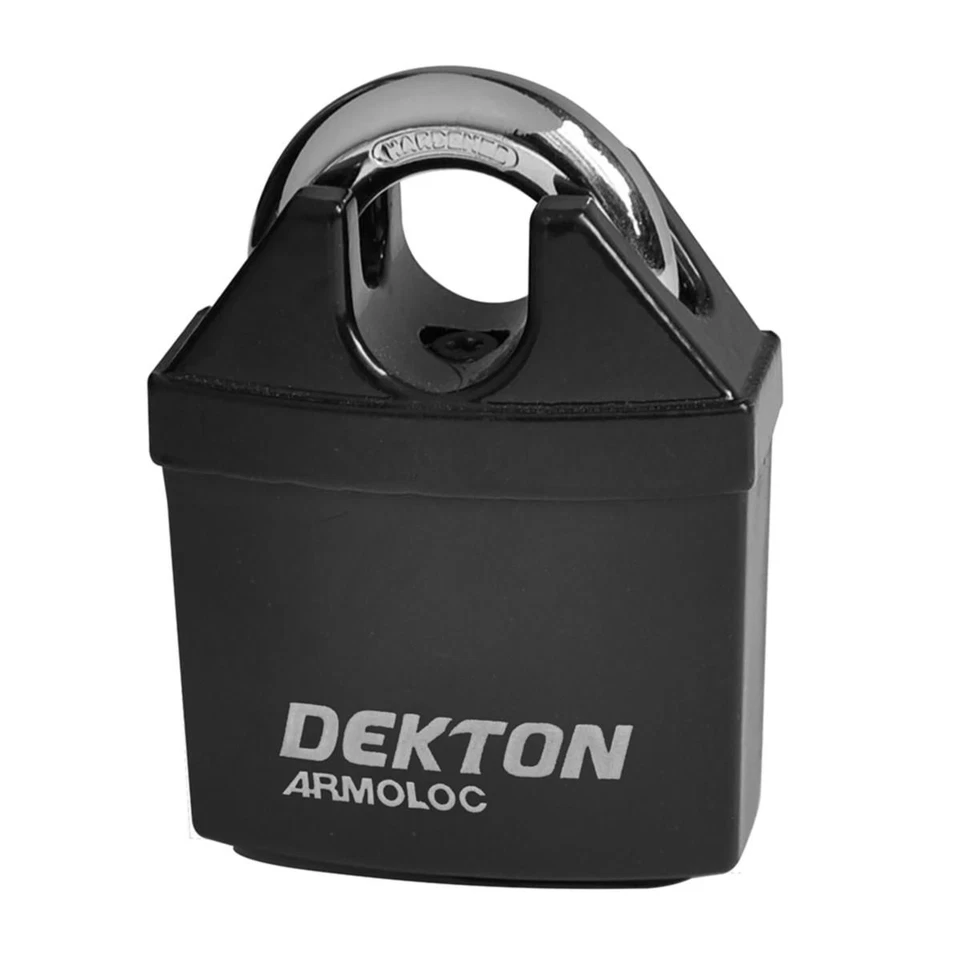 Dekton High Security Closed Shackle Padlock Steel Chain Lock 4 Keys 50mm & 60mm - Image 2 of 4