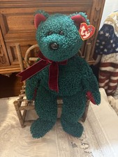 TY Beanie Buddy - 2001 HOLIDAY TEDDY 14 inch NWT