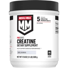 Muscle Milk Pro Series Creatine Powder Supplement, Unflavored, 1.1 Pound, 100 Se
