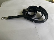 Detachable Adjustable Black Handbag Shoulder Strap Replacement silver hardware