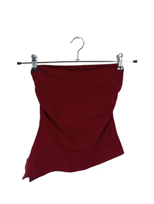 BERSHKA Hauts épaule nues Dames Top T EU 36 rouge style décontracté - Photo 1/4