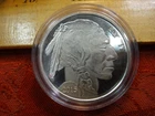 2015 Buffalo Indian Head Design One 1 Oz .999 Silver Round - No Reserve