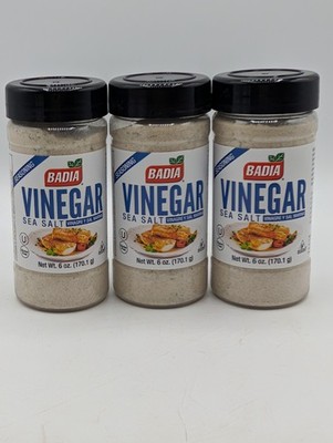 Badia Vinegar & Sea Salt Seasoning Tangy Savory Flavor Blend Zesty 6oz - Qty 3