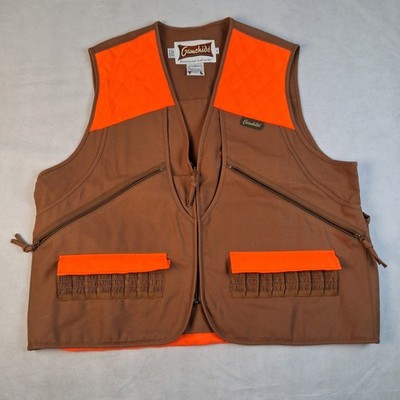 Gamehide Men's Extra-Large Brown Orange Upland Field Bird Hunting Vest Canvas XL