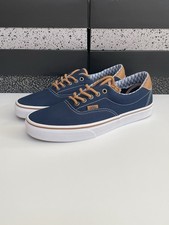 New VANS Off The Wall Premium Low Top Canvas Shoes 500714 Navy/Wheat Mens 9 RARE