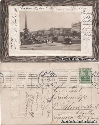 Ansichtskarte Leipzig Augustusplatz 1910