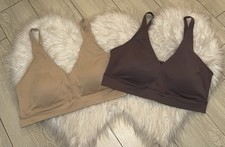2 Jockey Womens Seamfree Bralettes Bras Light Lift Wire Free XXL 2XL Beige Brown