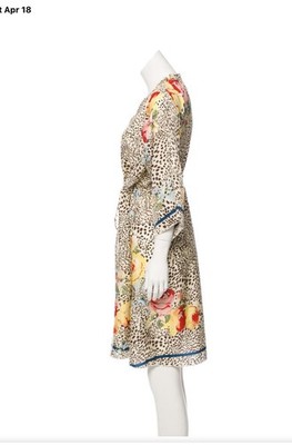 Gerard Darel Floral Leopard Print Silk Dress | eBay