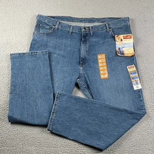 Wrangler Five Star Straight Fit Jeans Men's 46x30 Medium Wash 4 Way Flex New