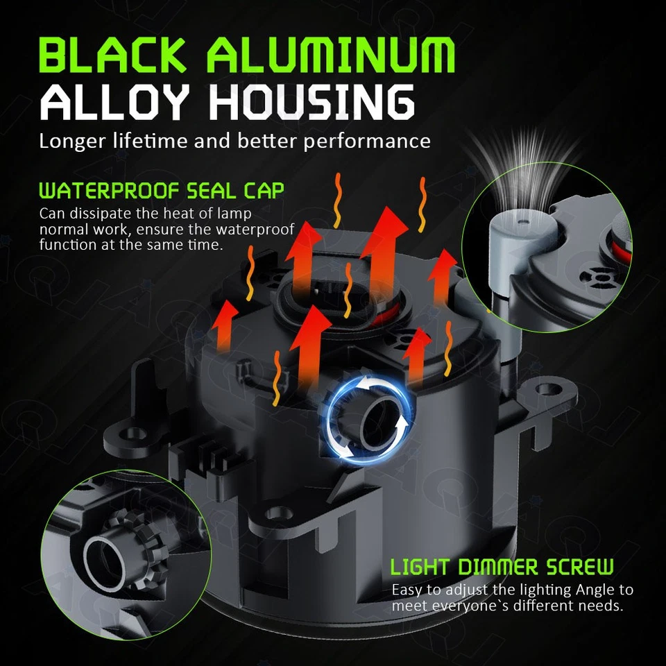 For Ford Police Interceptor Utility 2013-2015 Bumper Fog Lights Left+Right Foto 3 de 4